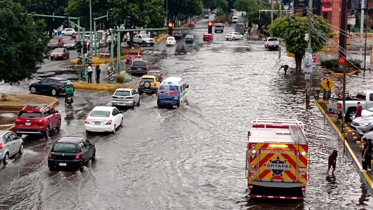 Automóviles durante un encharcamiento